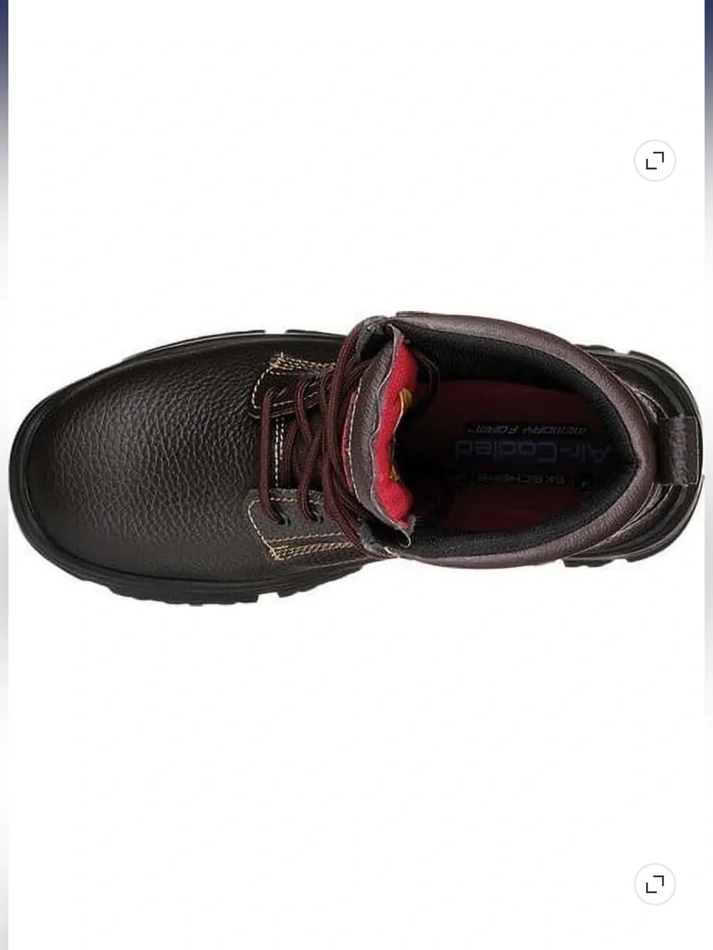 New Skechers Men's Burgin Tarlac Steel Toe Work Boot Style 77143 Brown Size 7.5